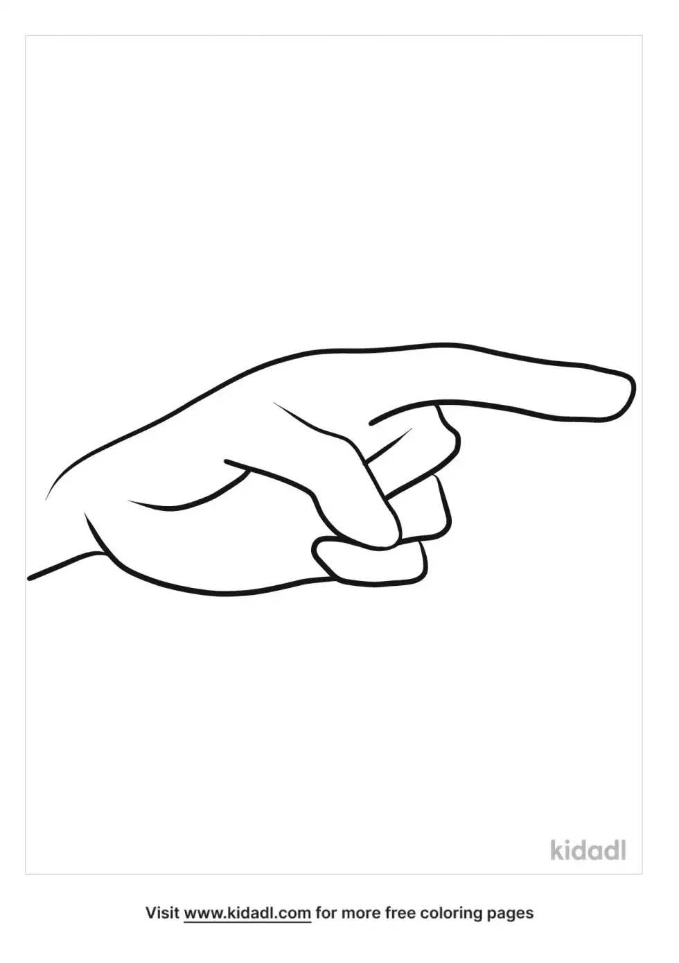 Point Finger Coloring Page