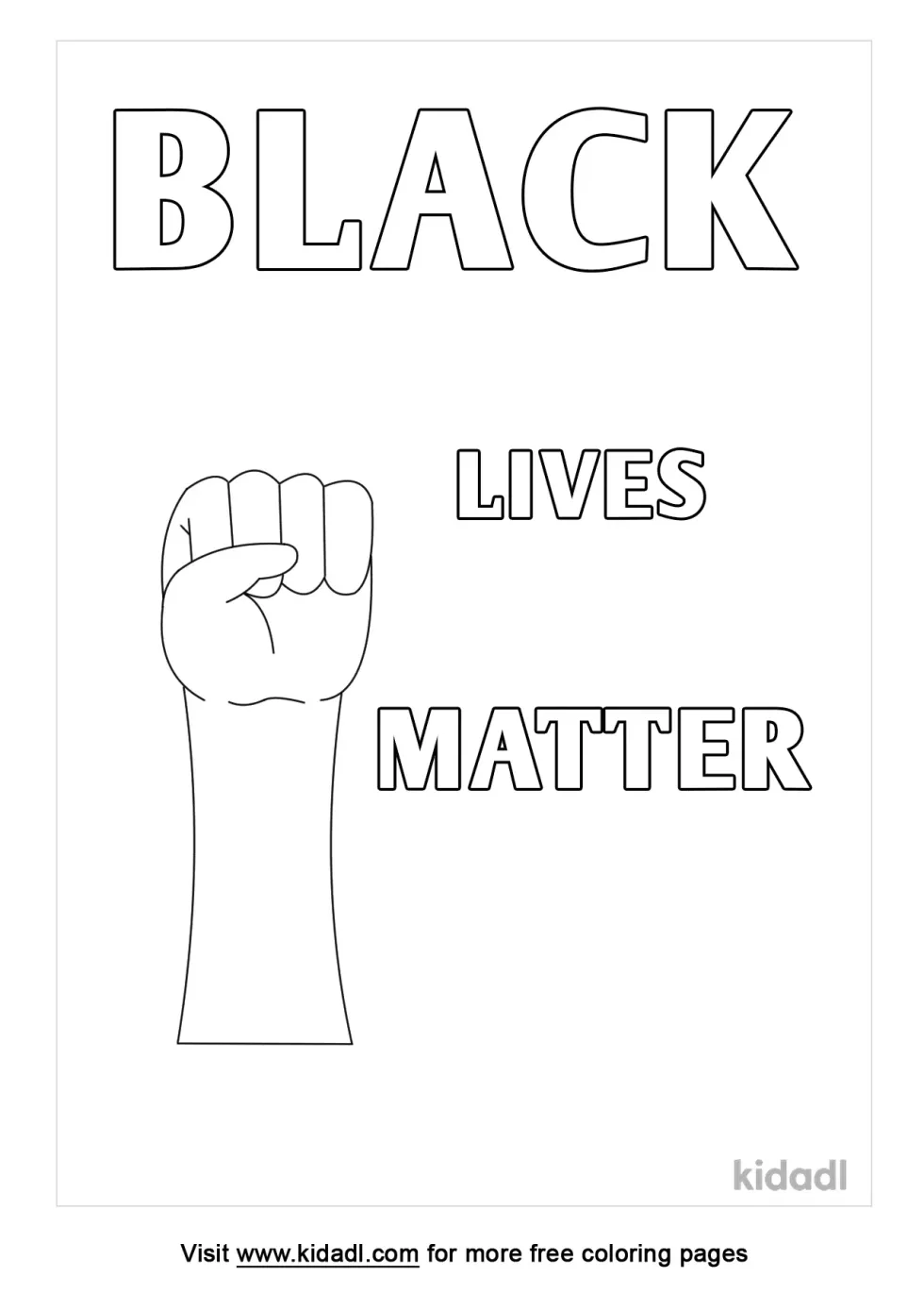 Black Lives Matter Coloring Page