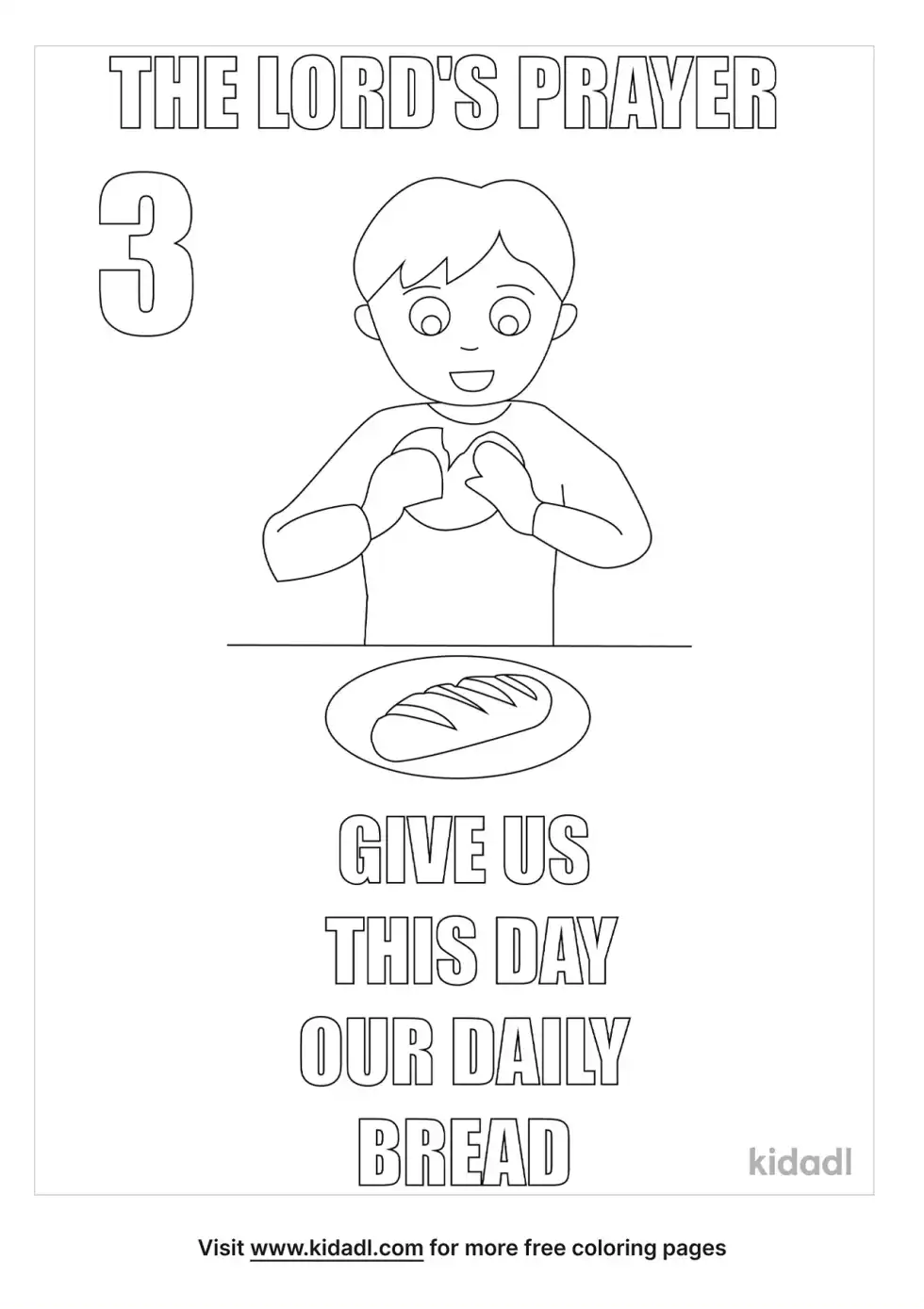 Food Prayer Coloring Page