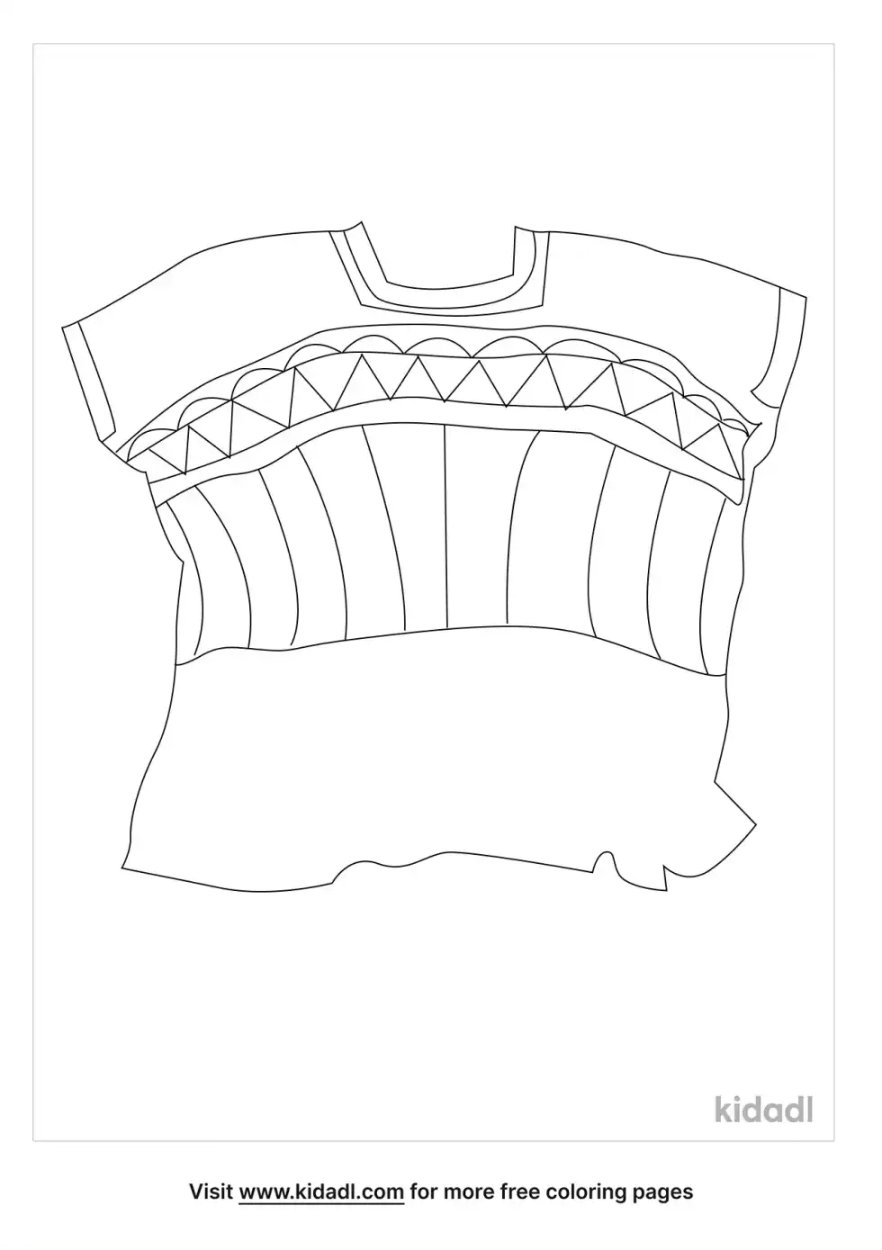 Guatemalan Huipil Coloring Page