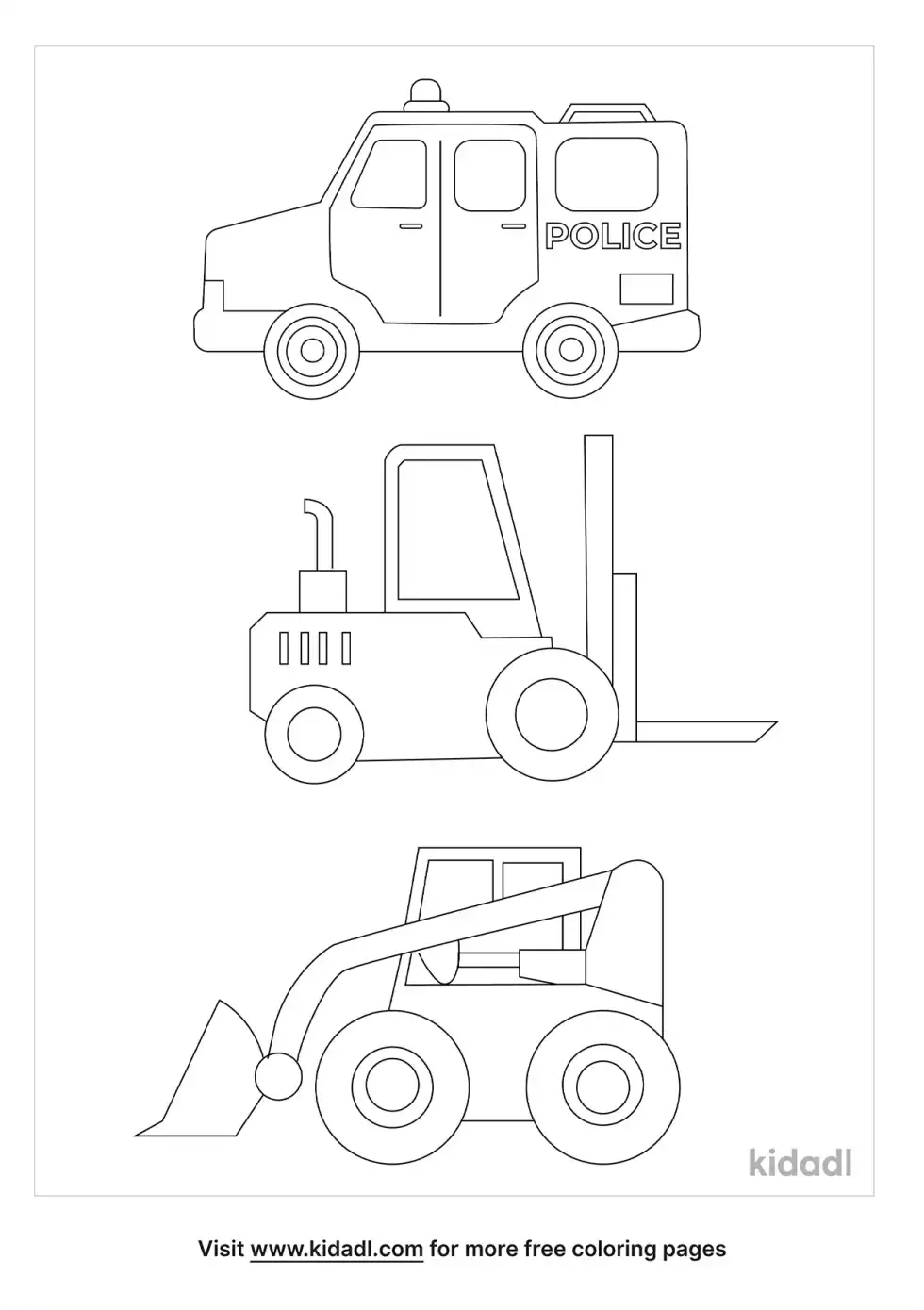 Community Helper Vehicle Coloring Page