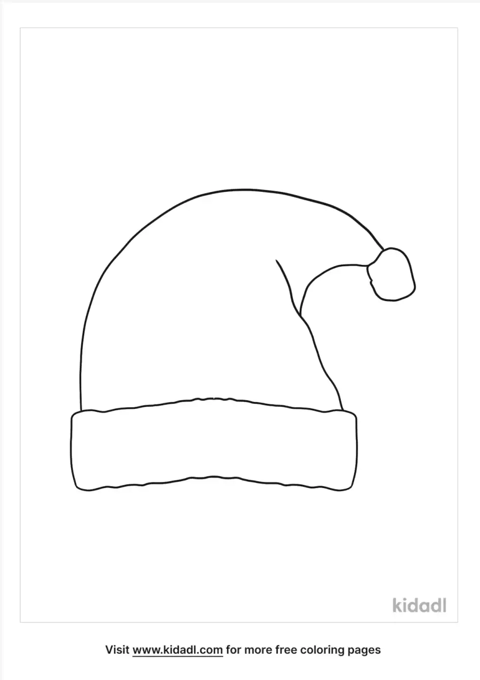 Santa Hat Coloring Page