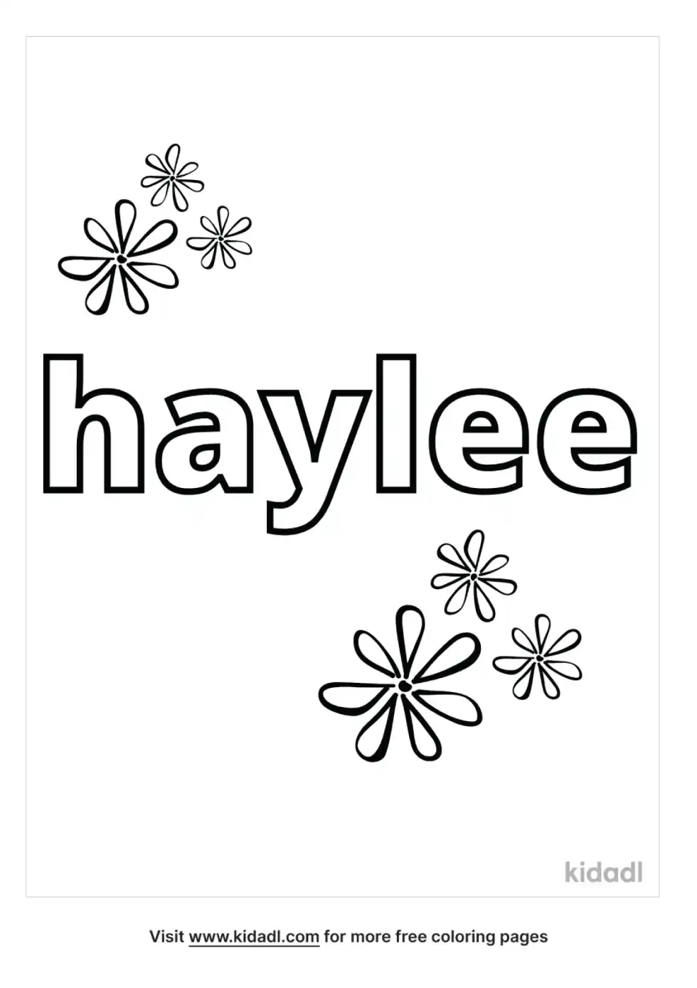 Haylee Coloring Page
