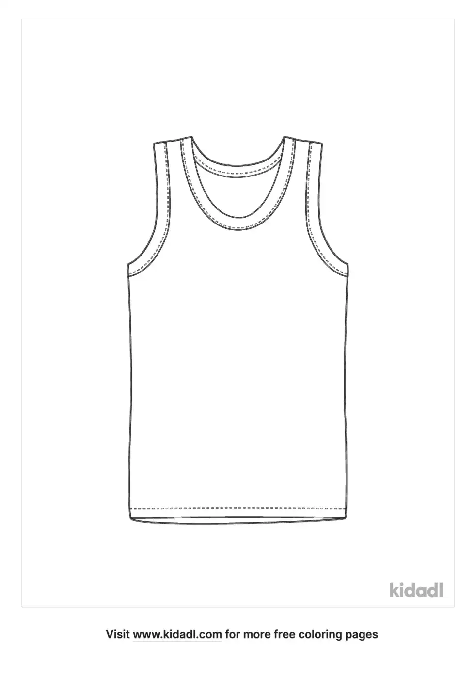 Tank Top Shirts Coloring Page