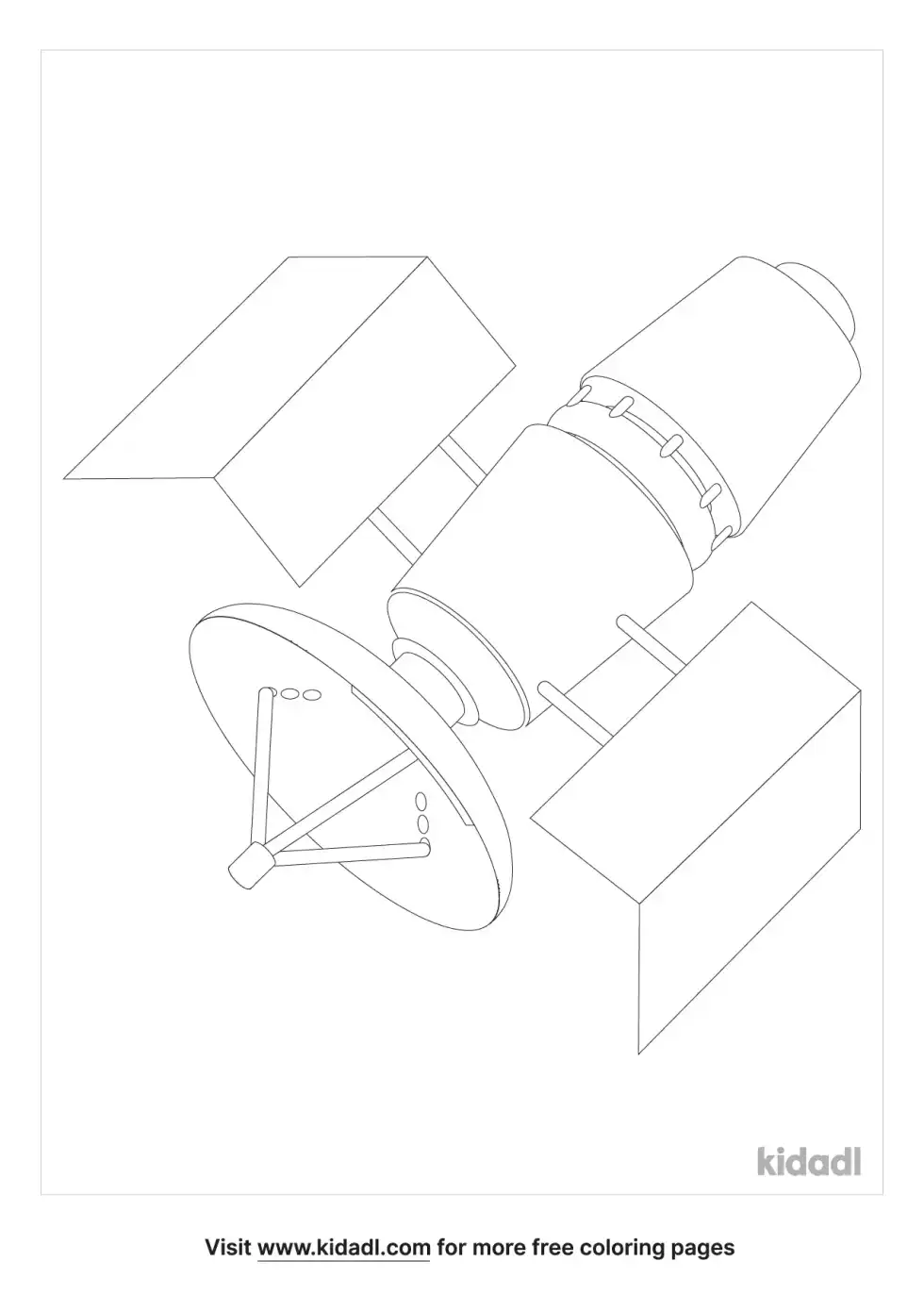 Satellite Coloring Page