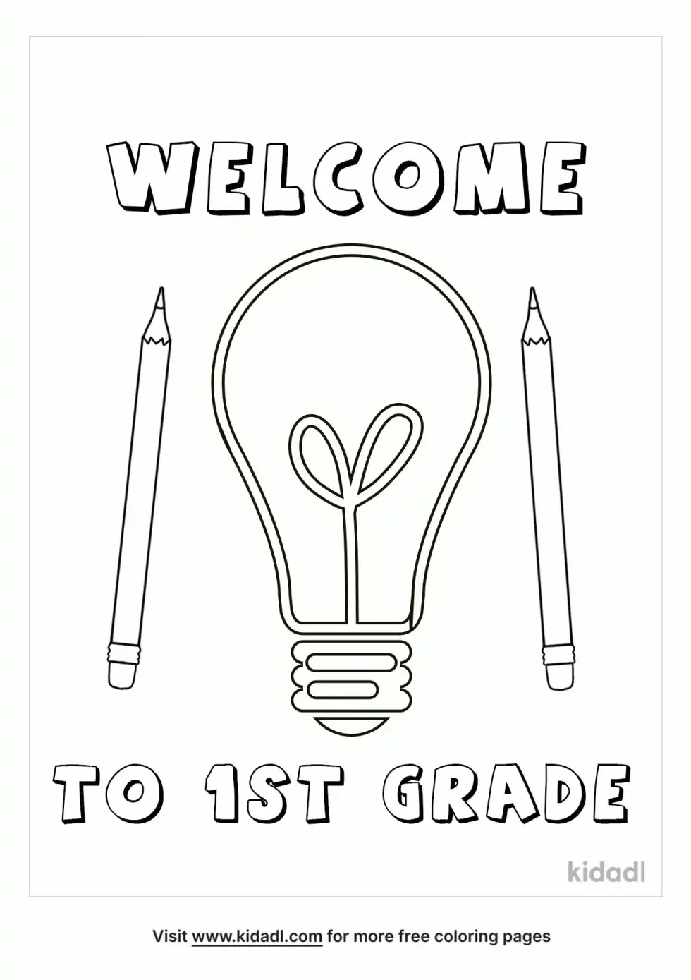 Welcome To First Grade Coloring Page