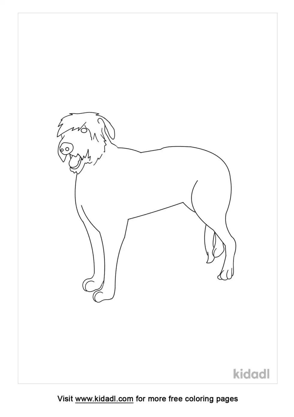 Wolfhound Coloring Page