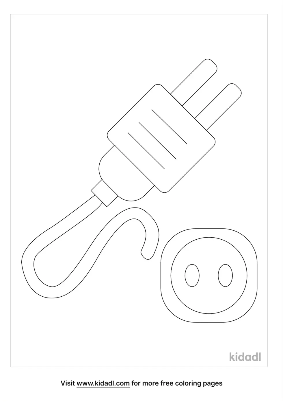Plug In Coloring Page