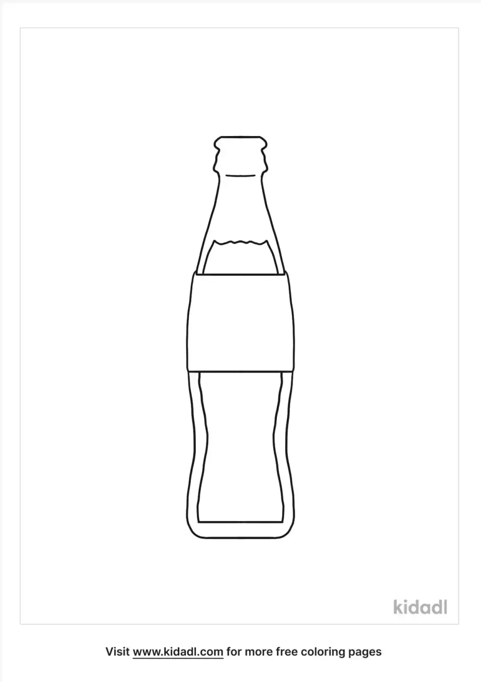 Pop Bottle Coloring Page