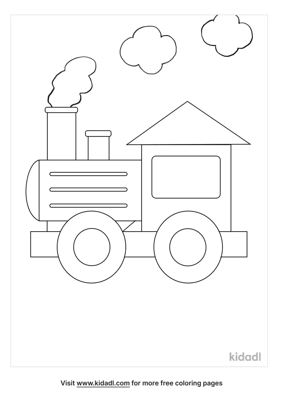 Train Engine Coloring Page