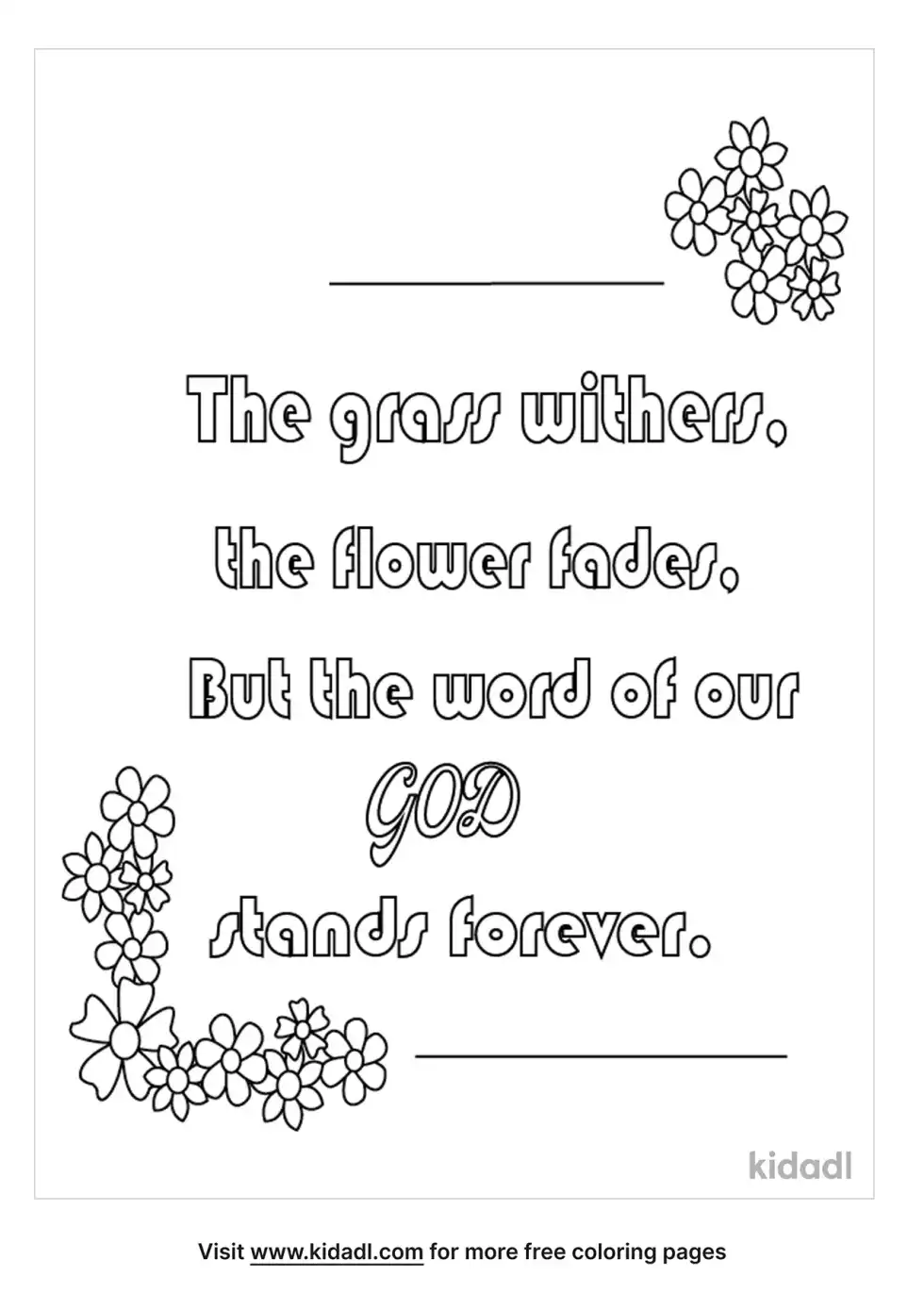 The Grass Withers Coloring Page