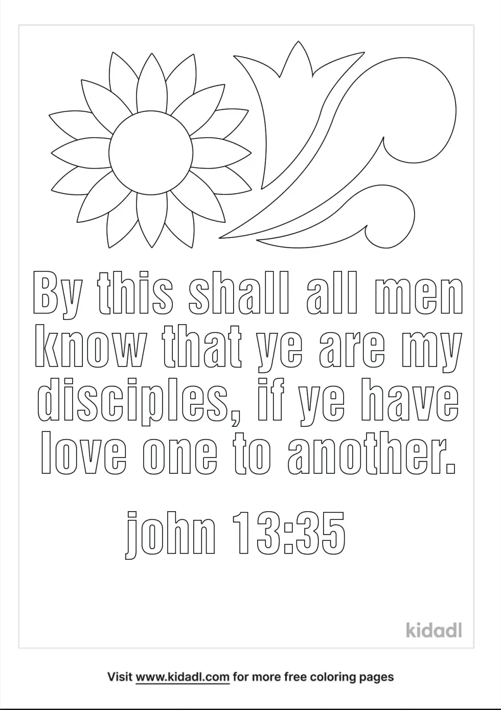 John 13:35 Coloring Page