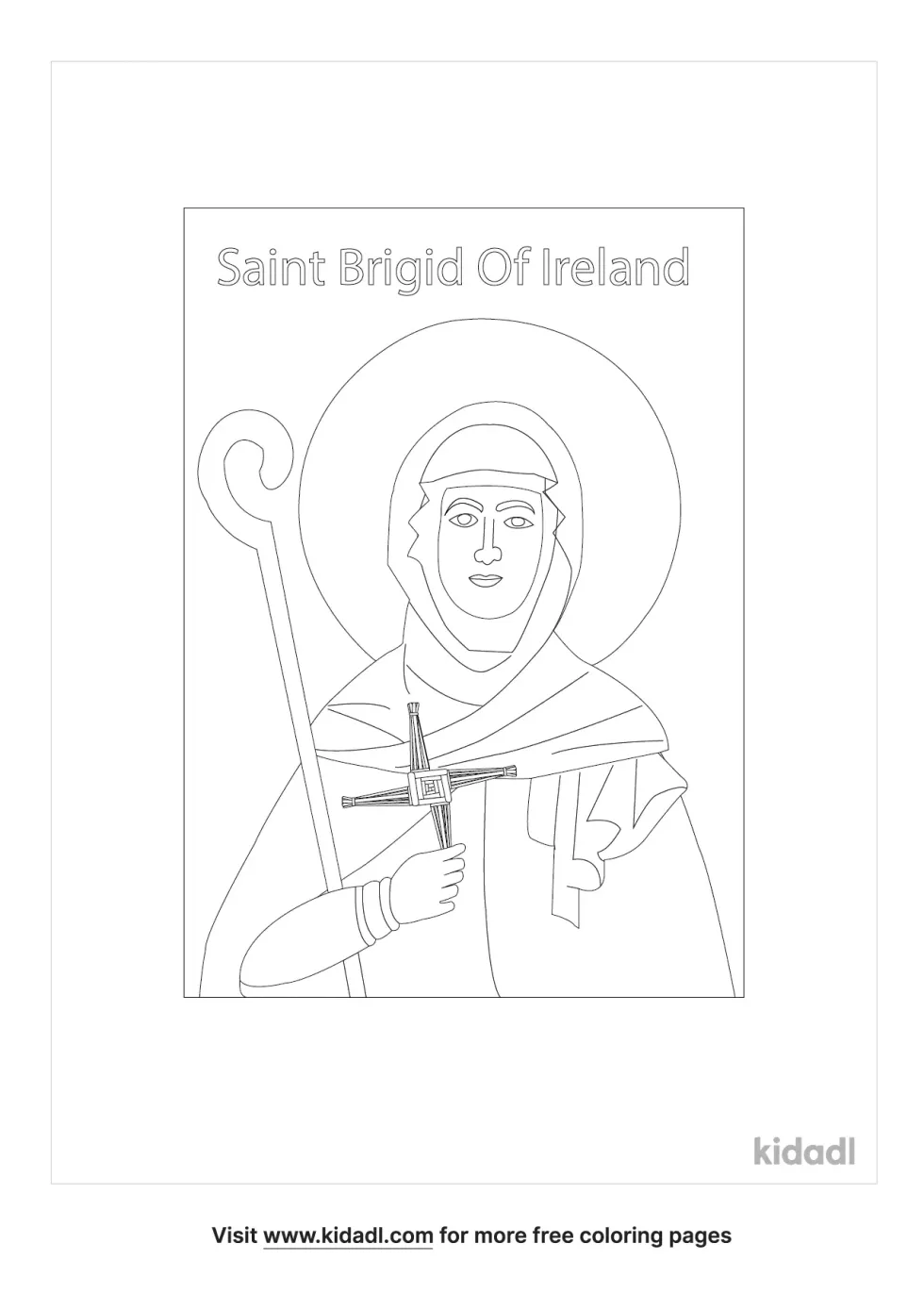 Saint Brigid Of Ireland Coloring Page