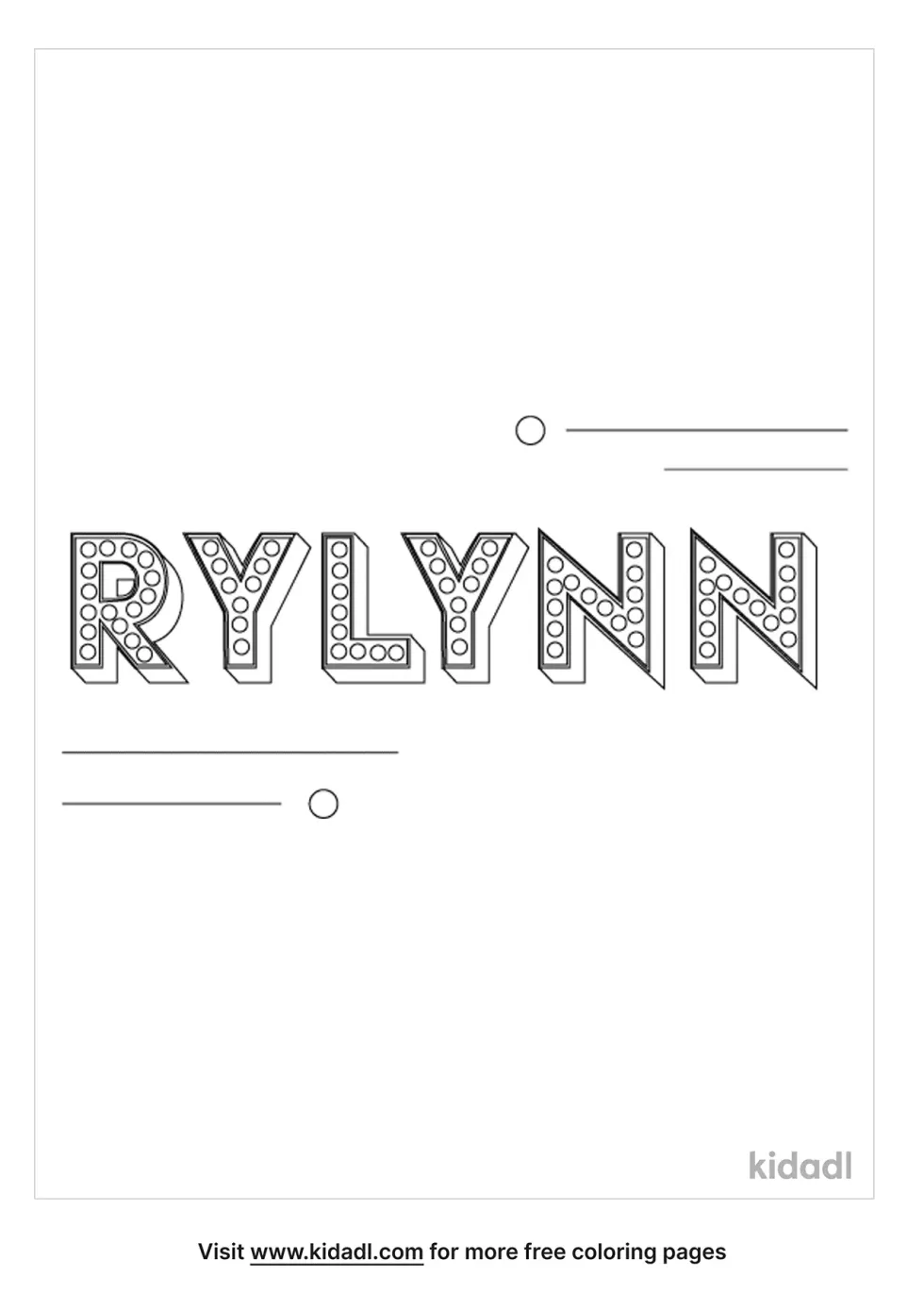 Rylynn Name Coloring Page