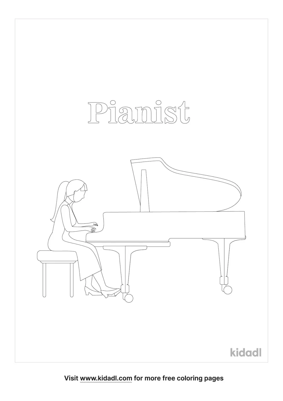 Pianist Coloring Page