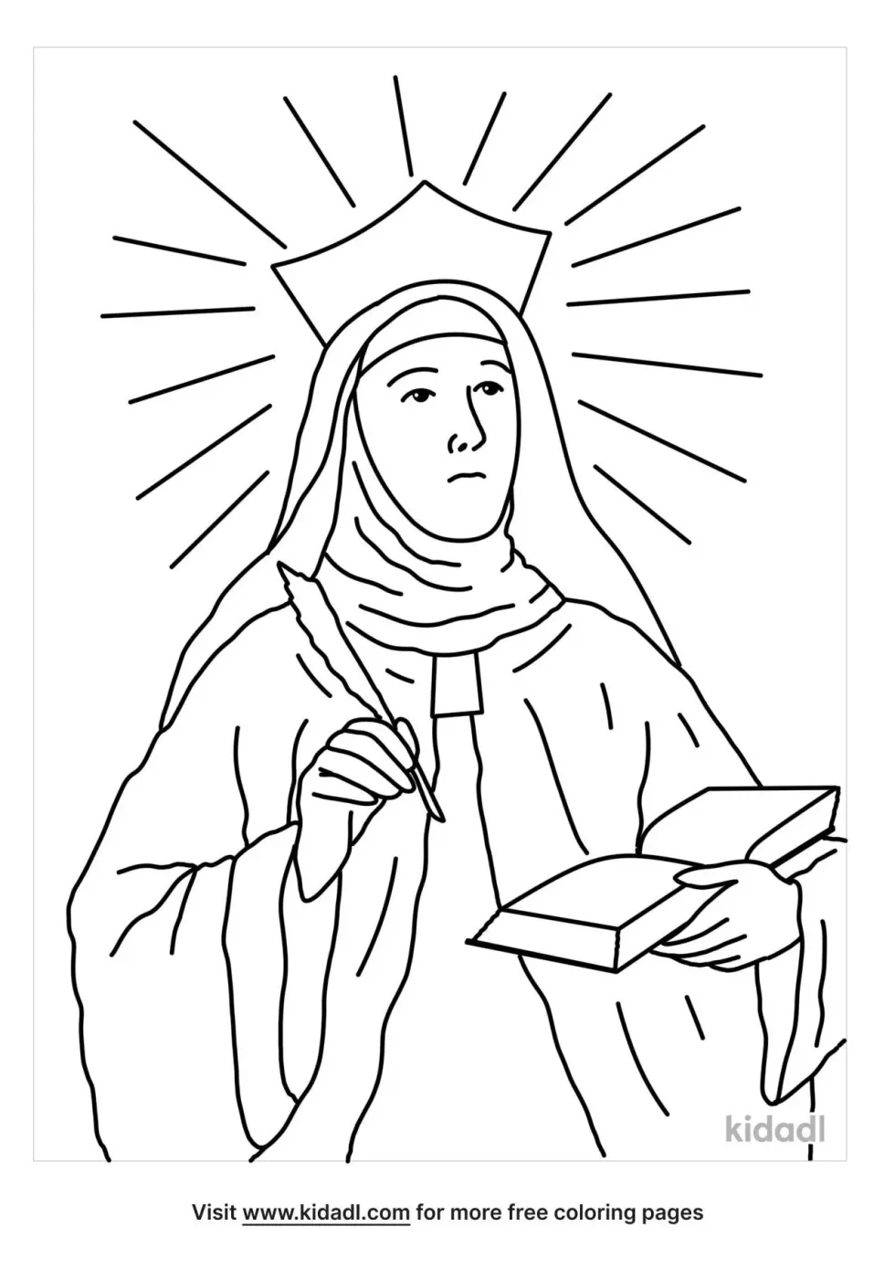 Teresa Of Avila Coloring Page