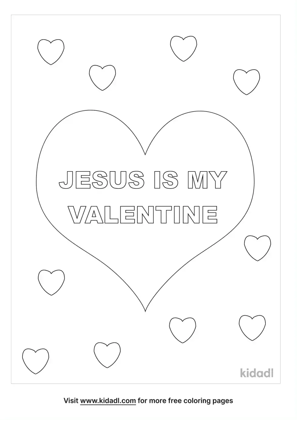 Jesus Is My Valentine Coloring Page