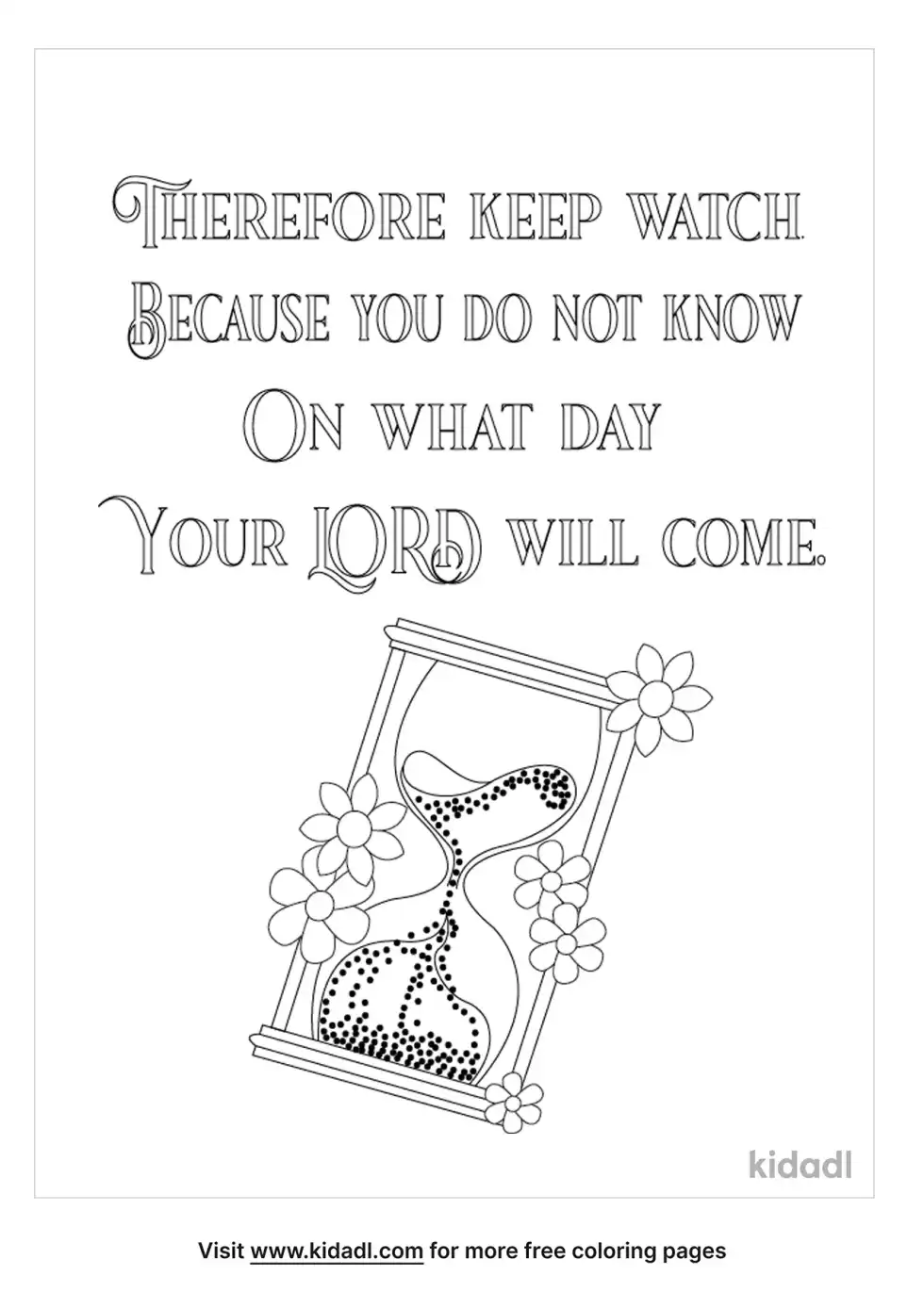 Matthew 24:42 Coloring Page