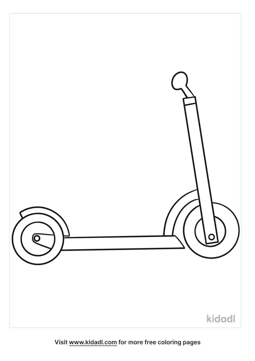 Scooter With Fat Tires Coloring Page
