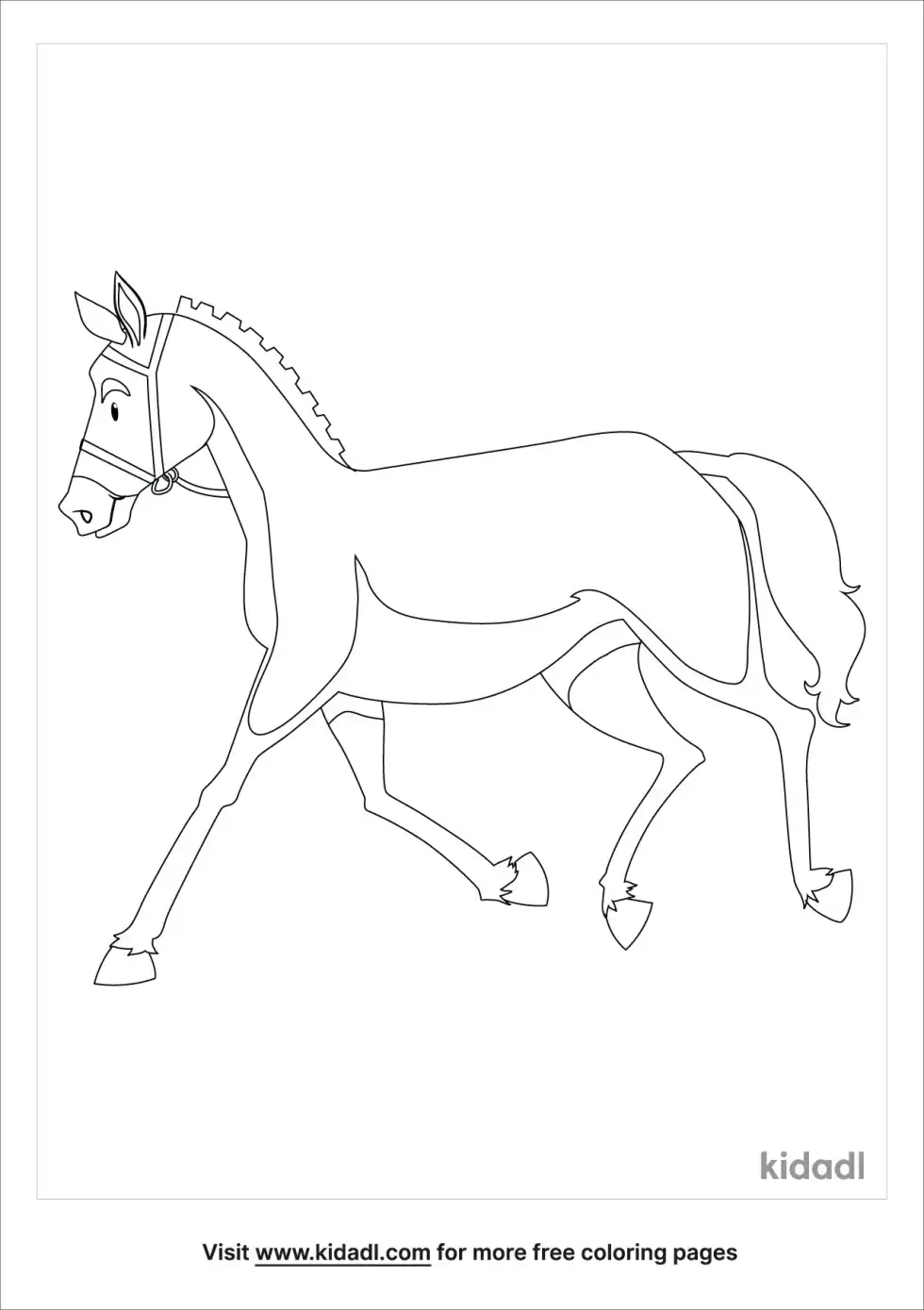 Horse Easy Coloring Page