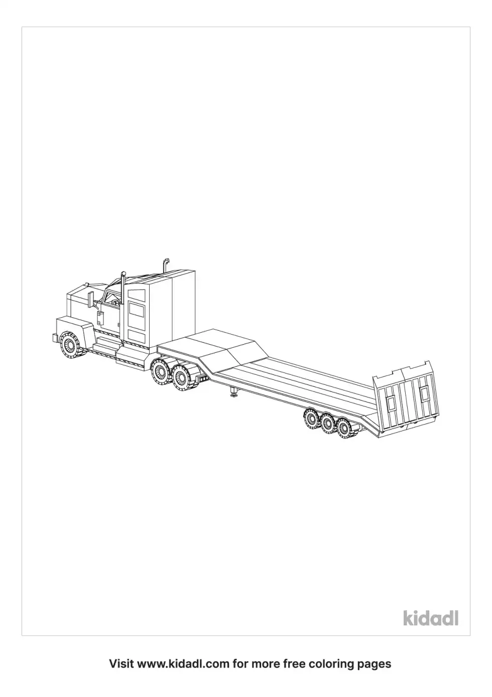 Truck With Bed Coloring Page