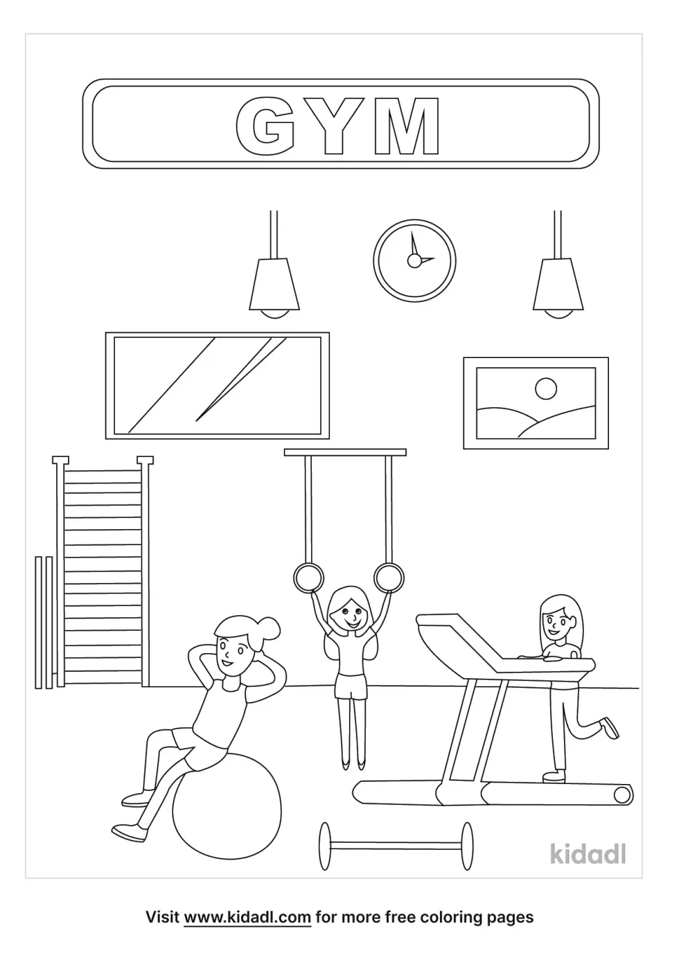 Gym Class Coloring Page