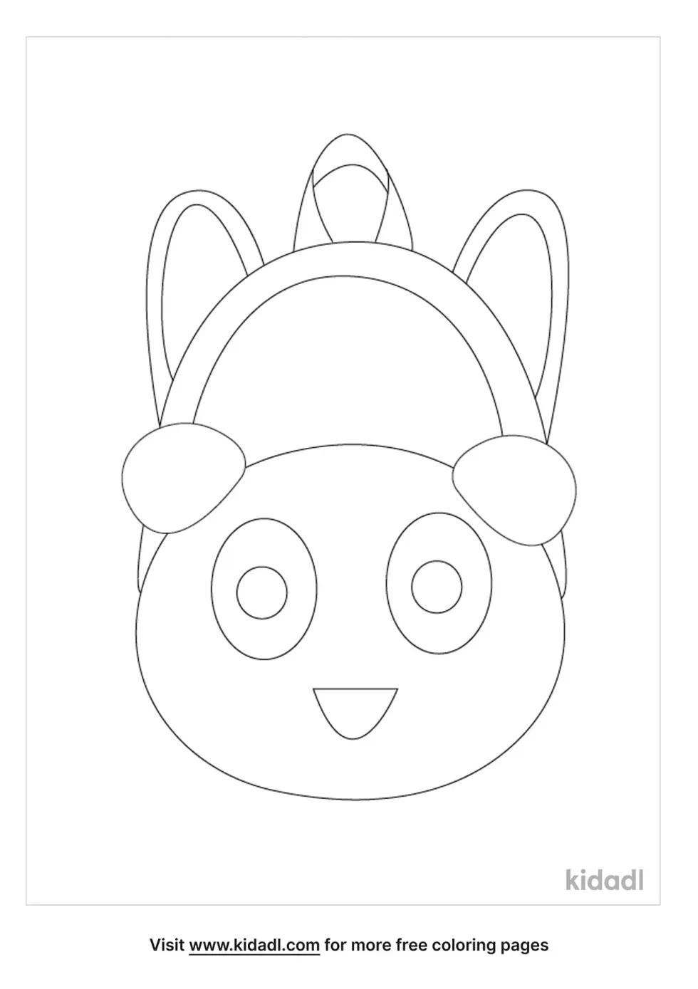 Animal Backpack Coloring Page