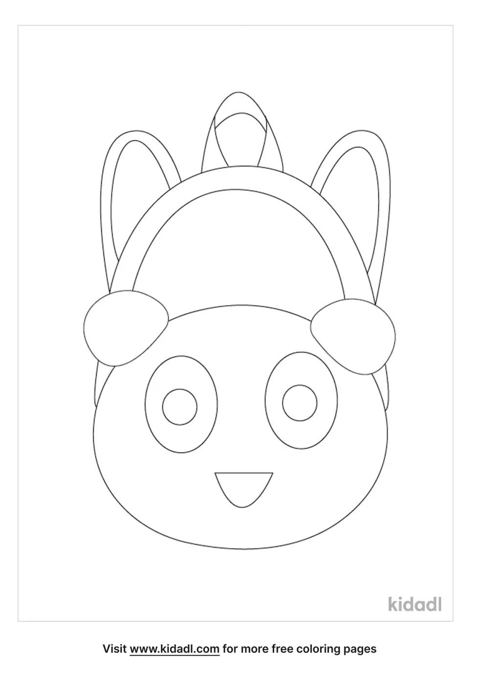 Animal Backpack Coloring Page 