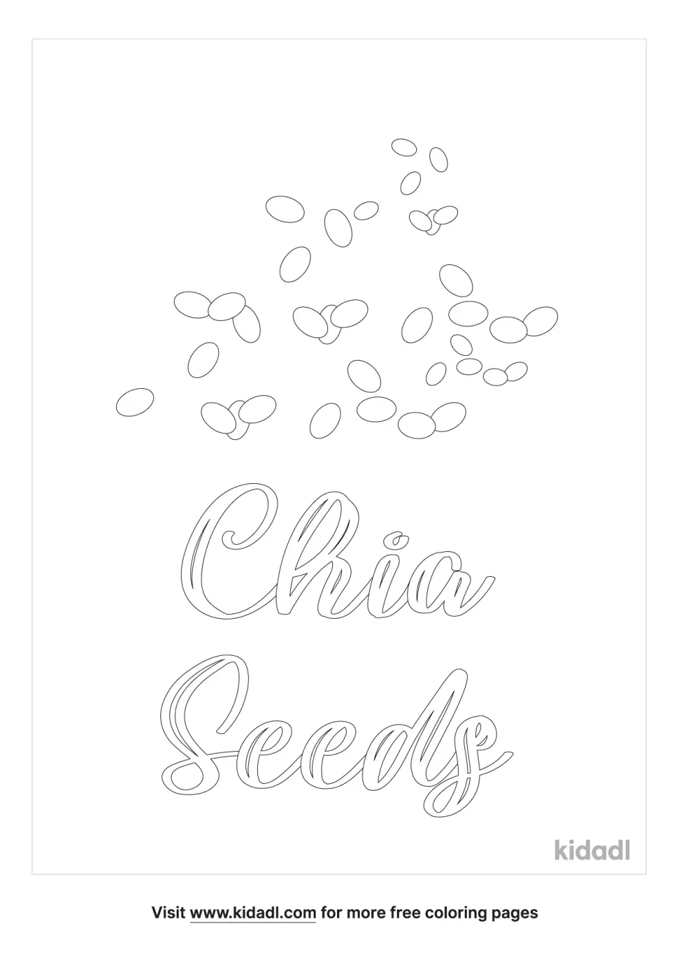 Chia Seed Coloring Page