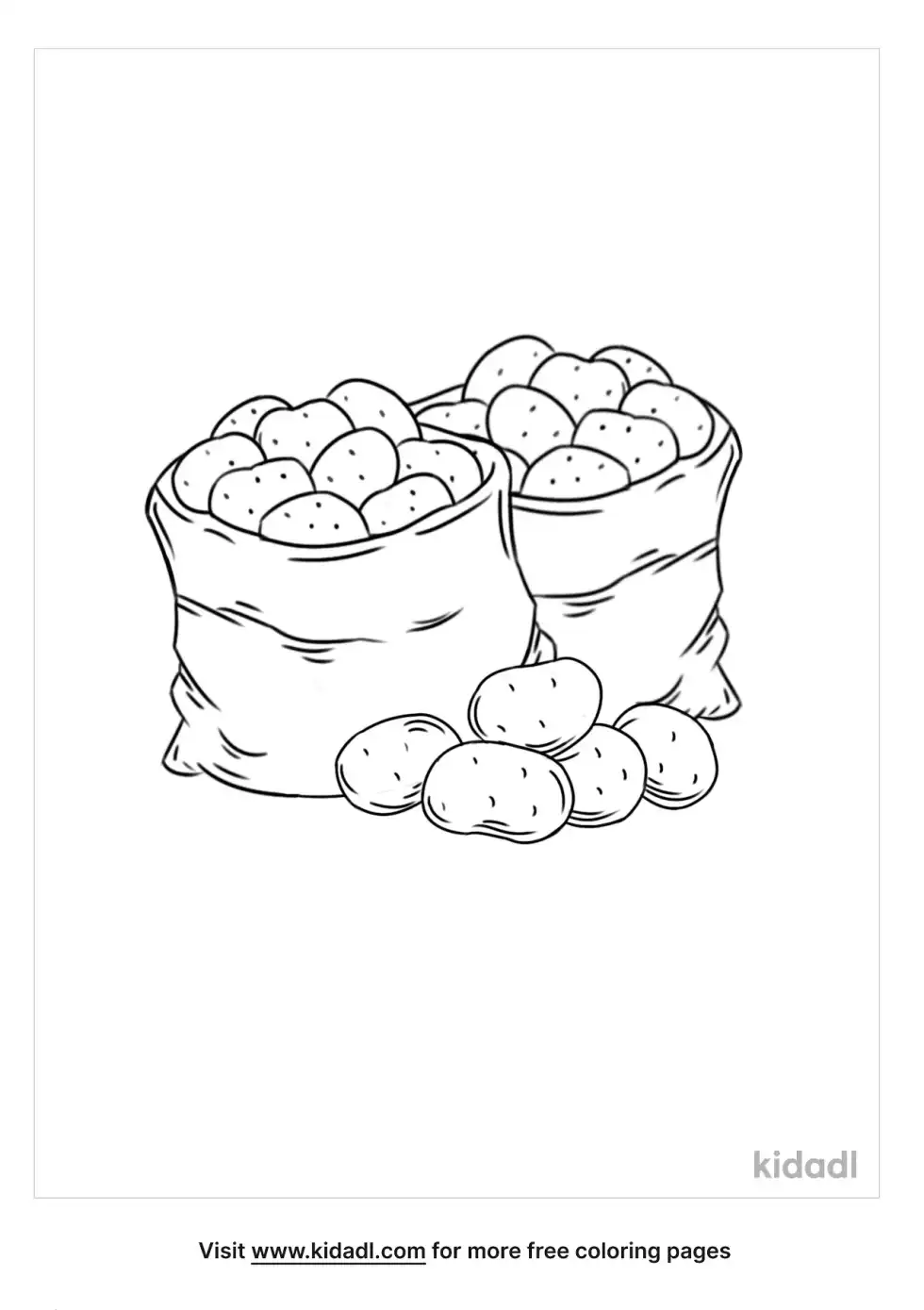 Sack Potato Coloring Page