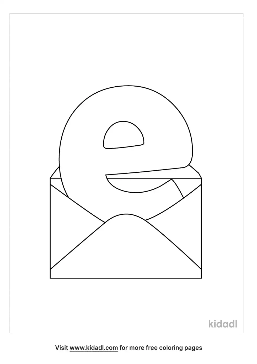 E Coloring Page