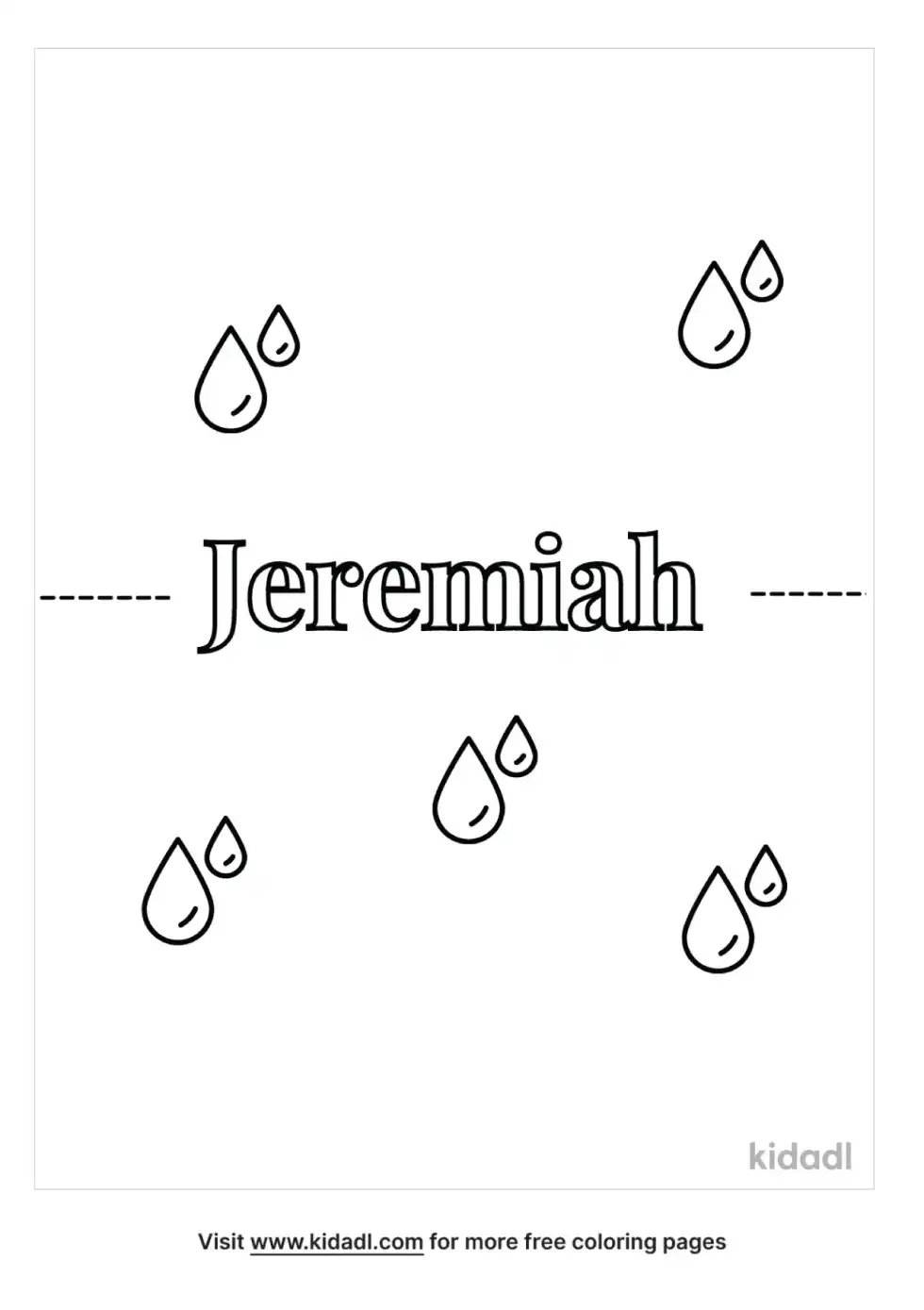 Jeremiah Coloring Page