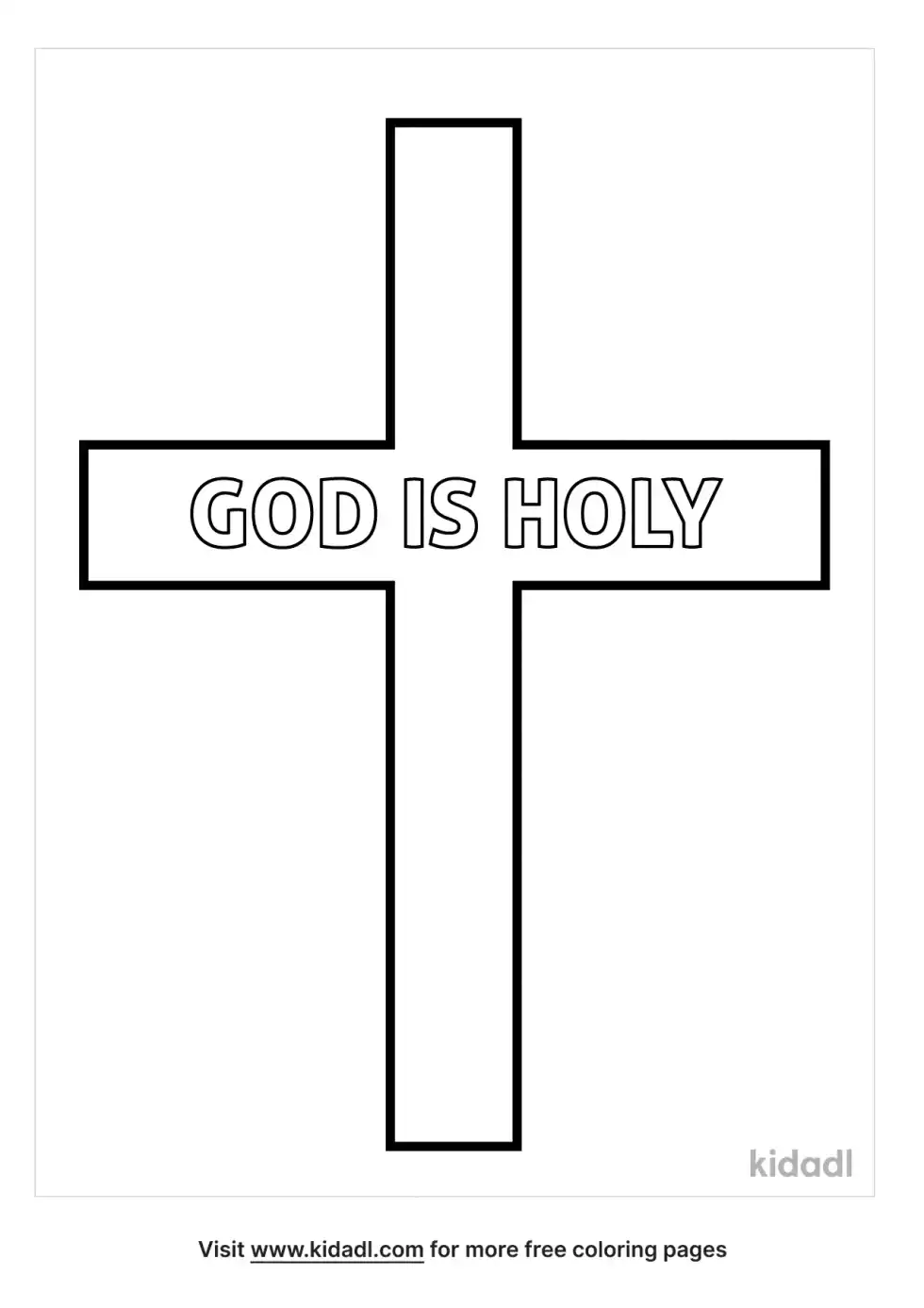 God Is Holy Coloring Page