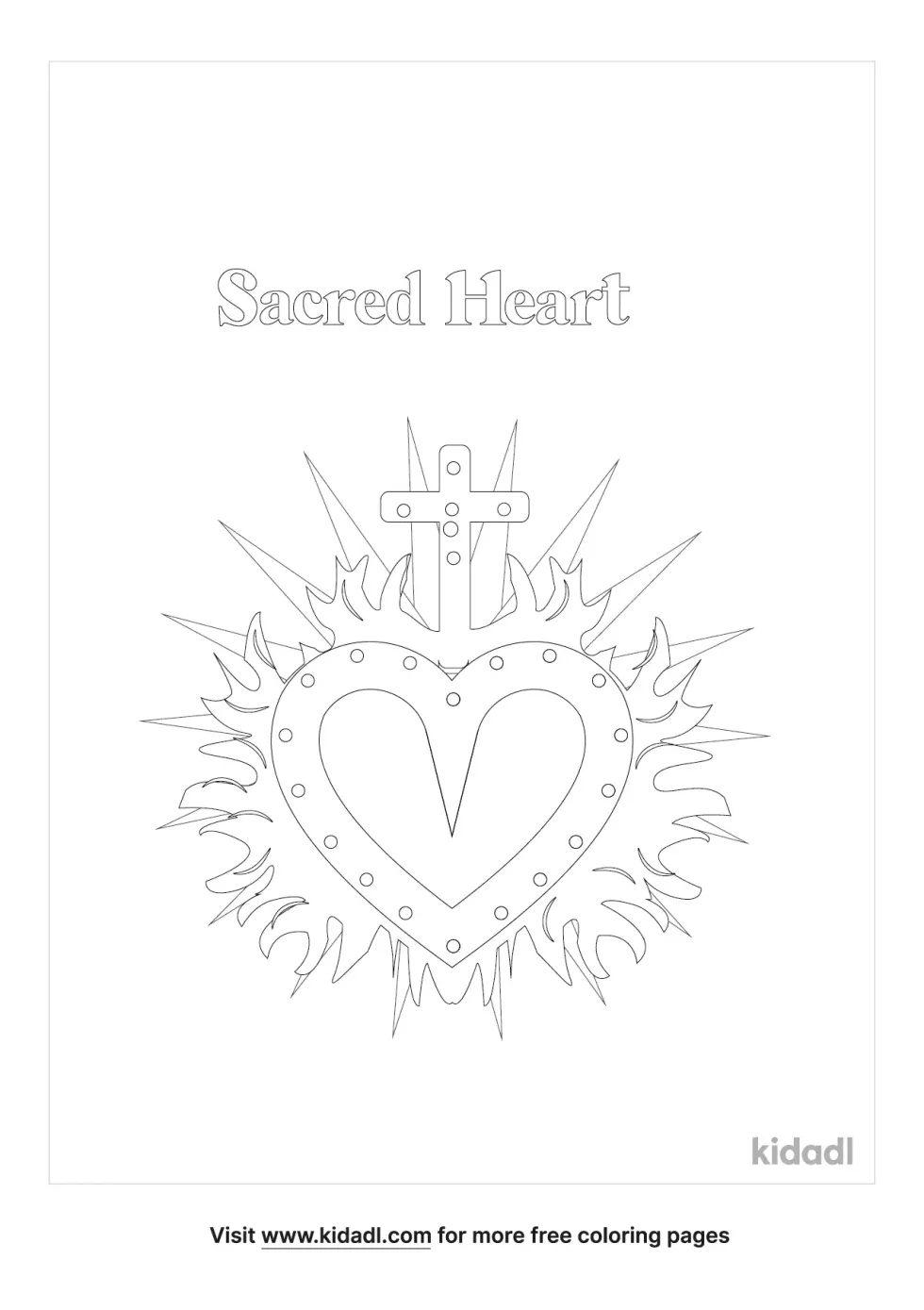 Sacred Heart Coloring Page