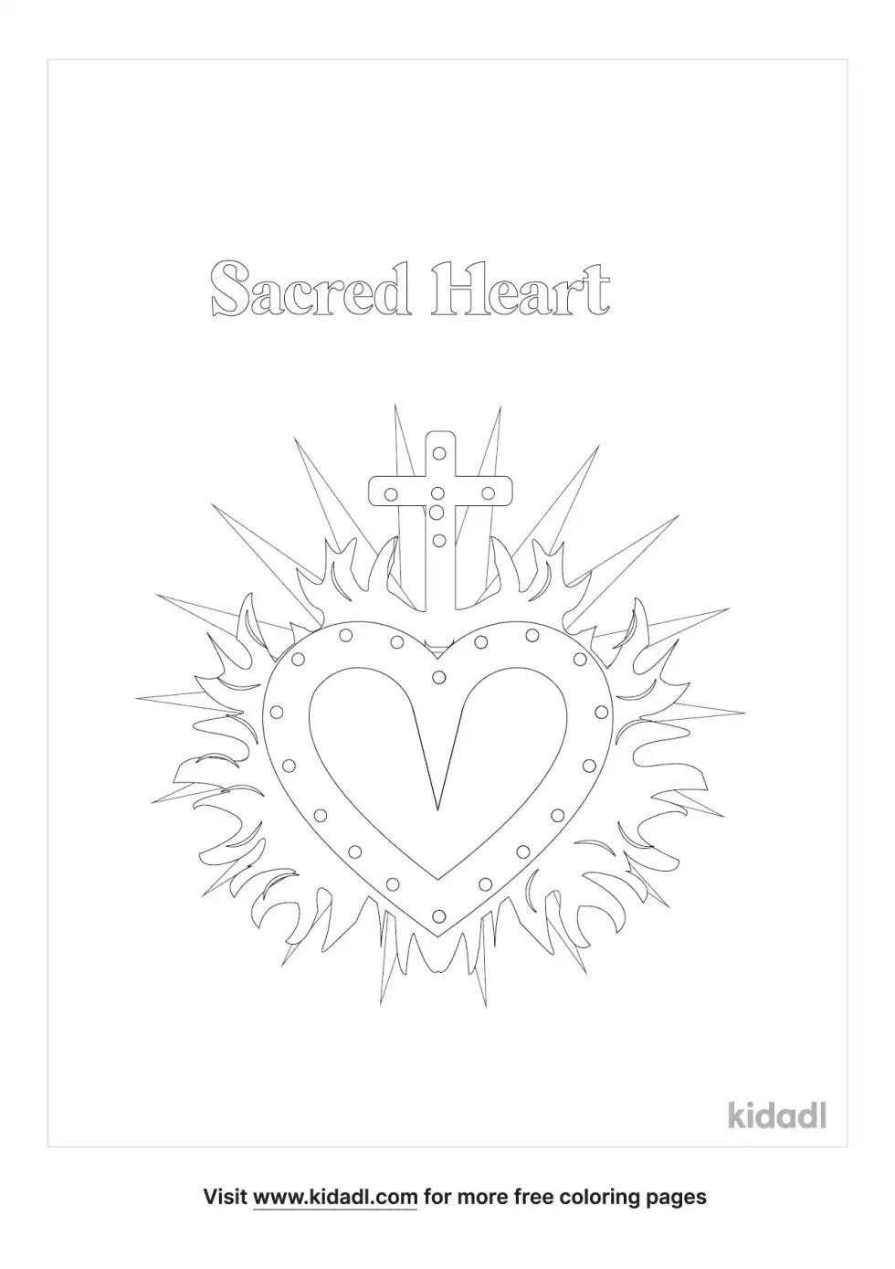 Sacred Heart Coloring Page