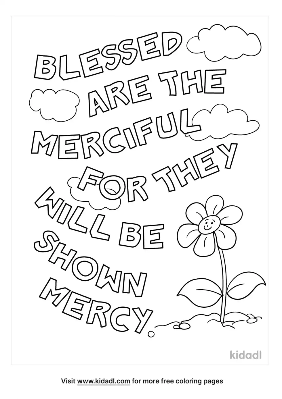 Blessed Are The Merciful Coloring Page