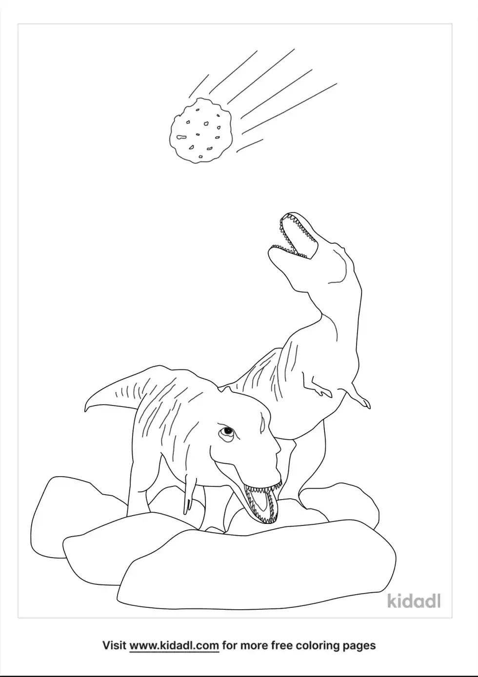 Dino Extinction Coloring Page