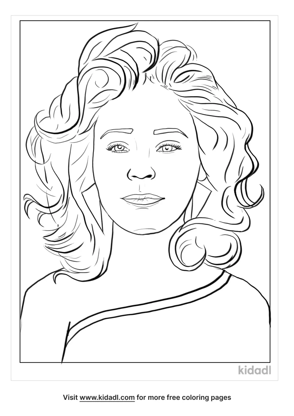 Whitney Houston Coloring Page