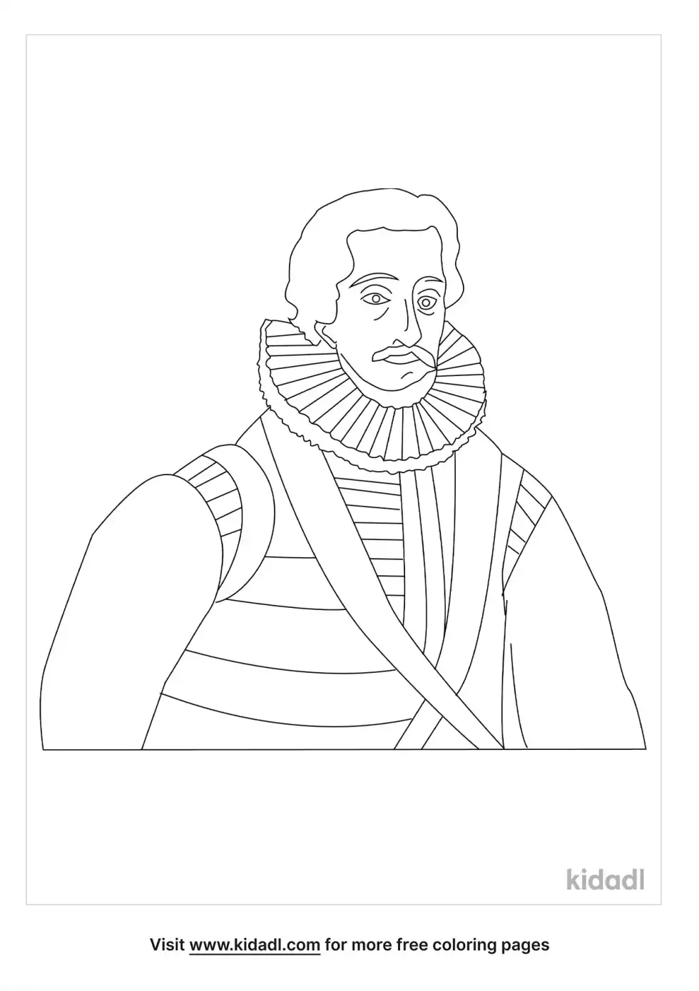 Pilgrim King Coloring Page