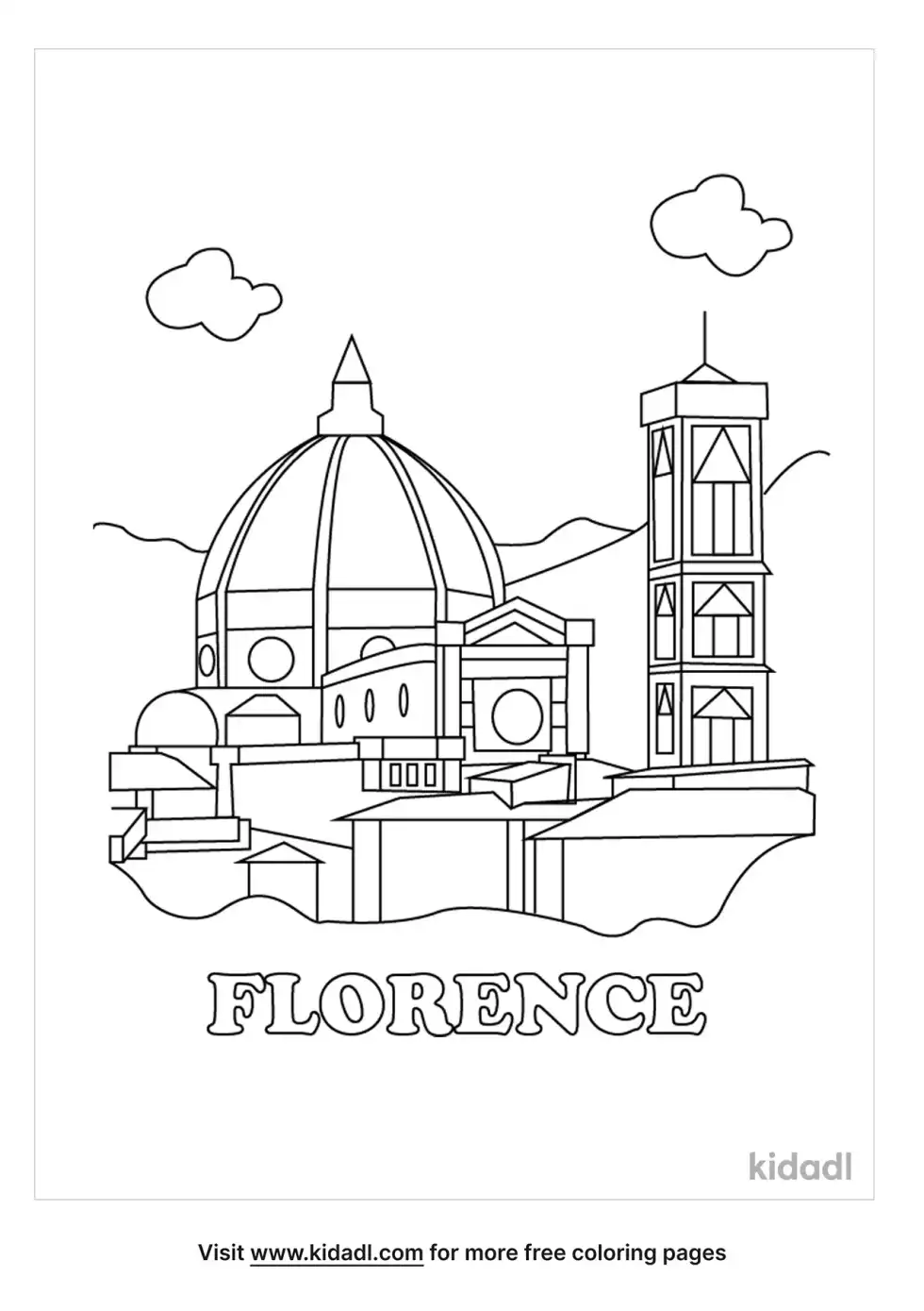 Florence Italy Coloring Page