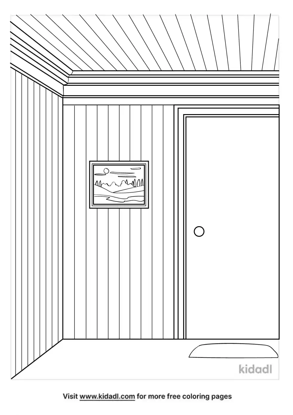 Wood Paneling Coloring Page