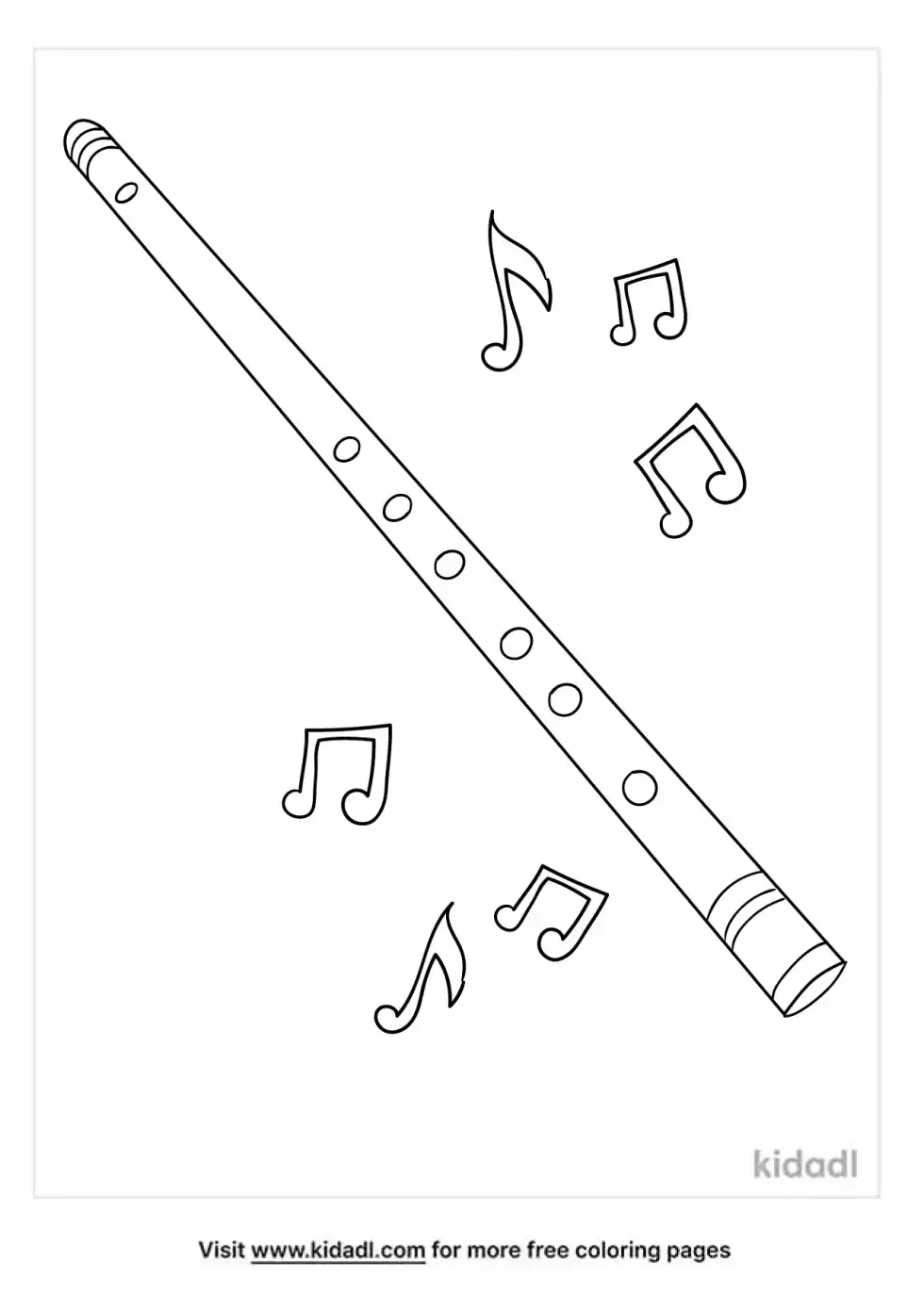 Wooden Flute Coloring Page