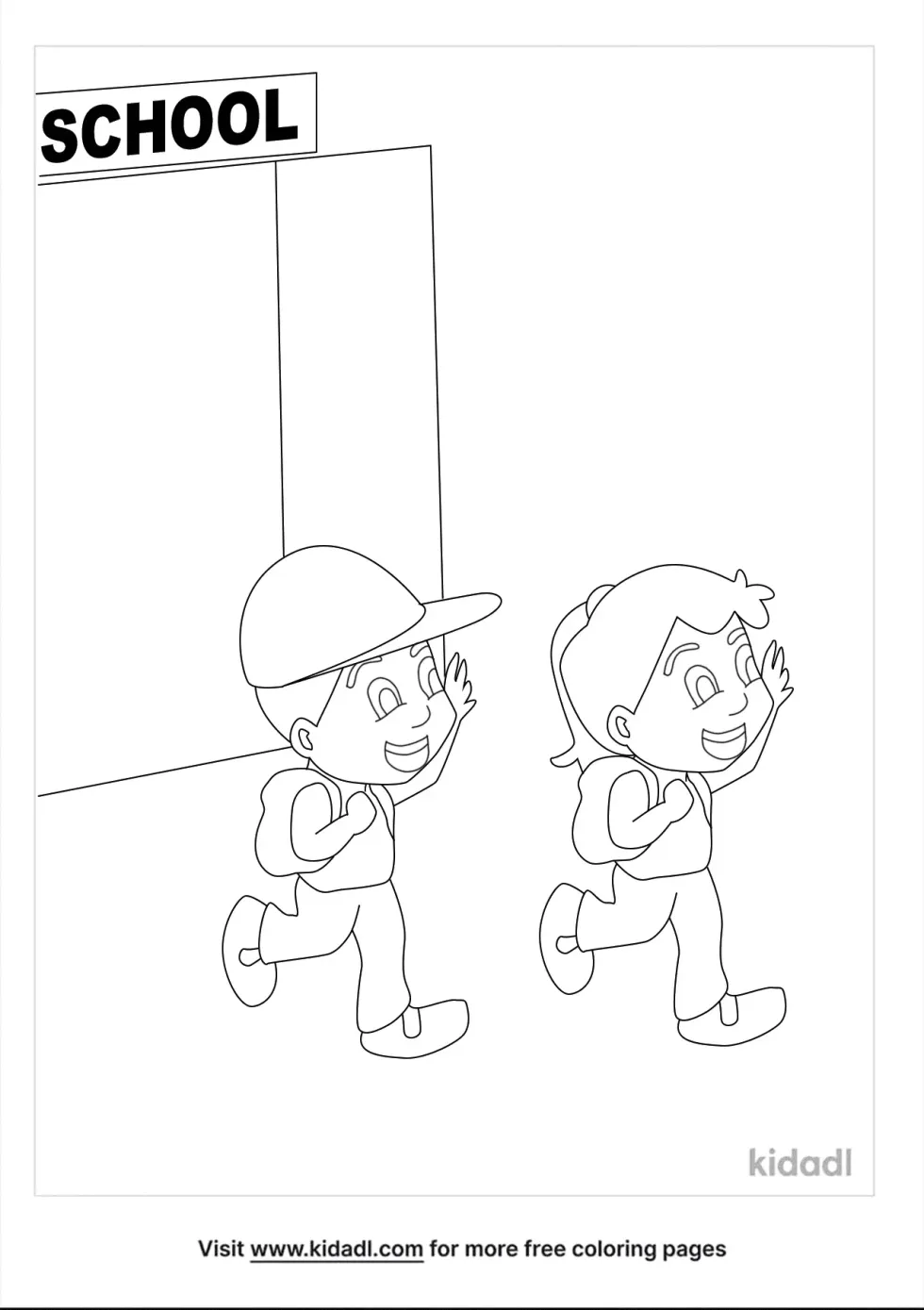 Dismissing Class Coloring Page