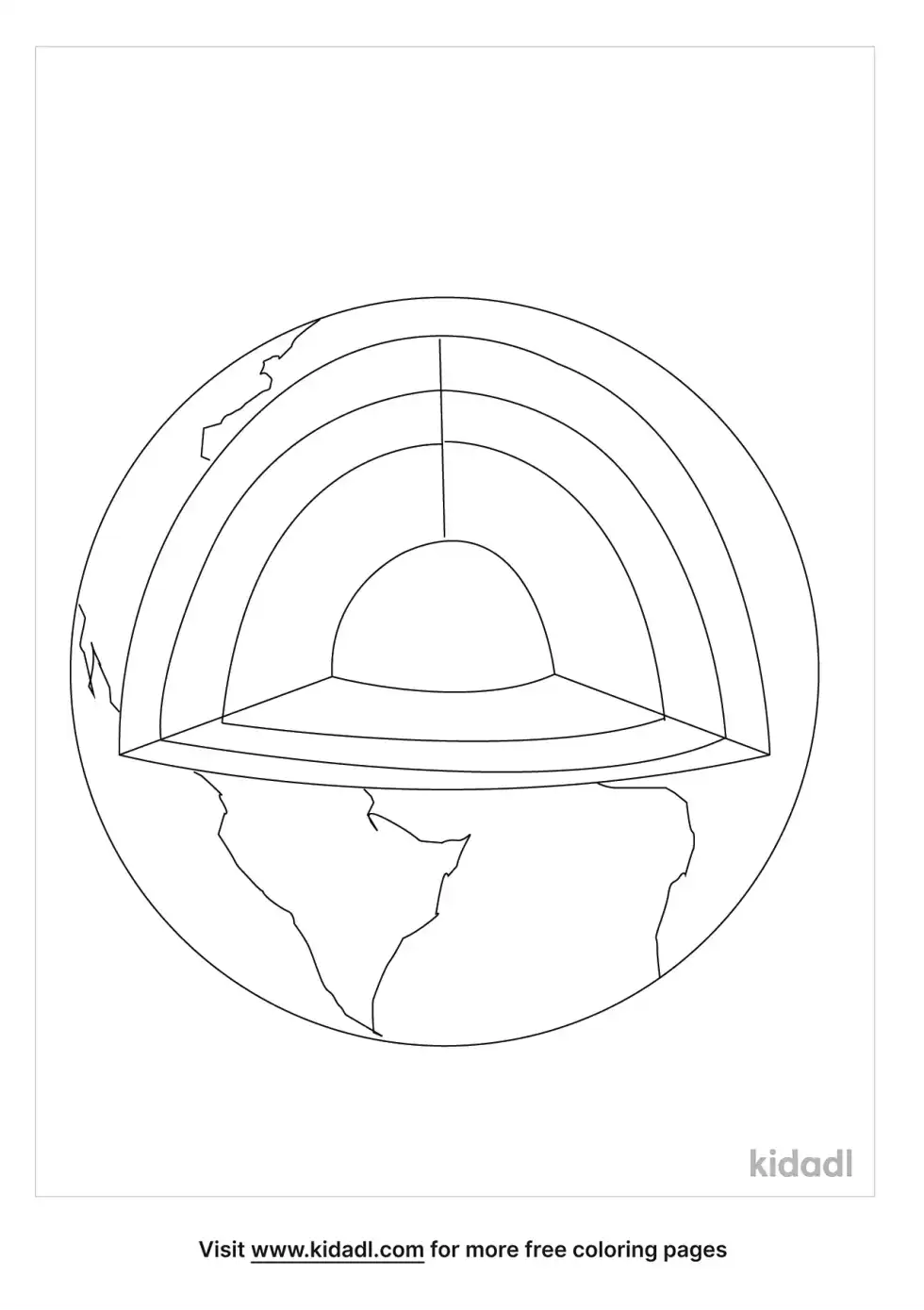 Structure Of The Earth Coloring Page