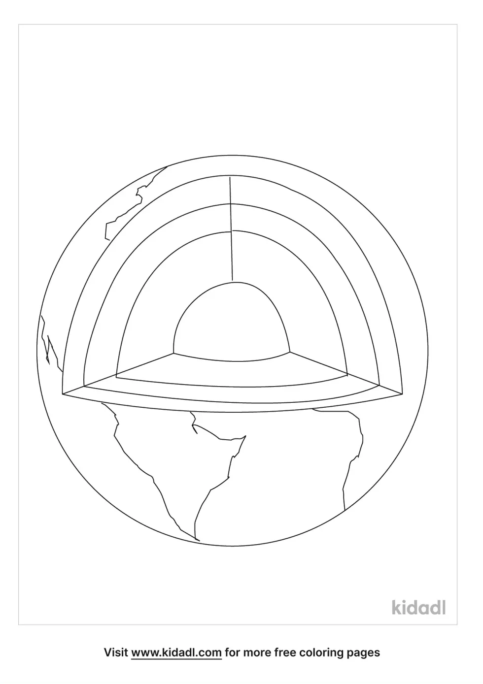 Structure Of The Earth Coloring Page