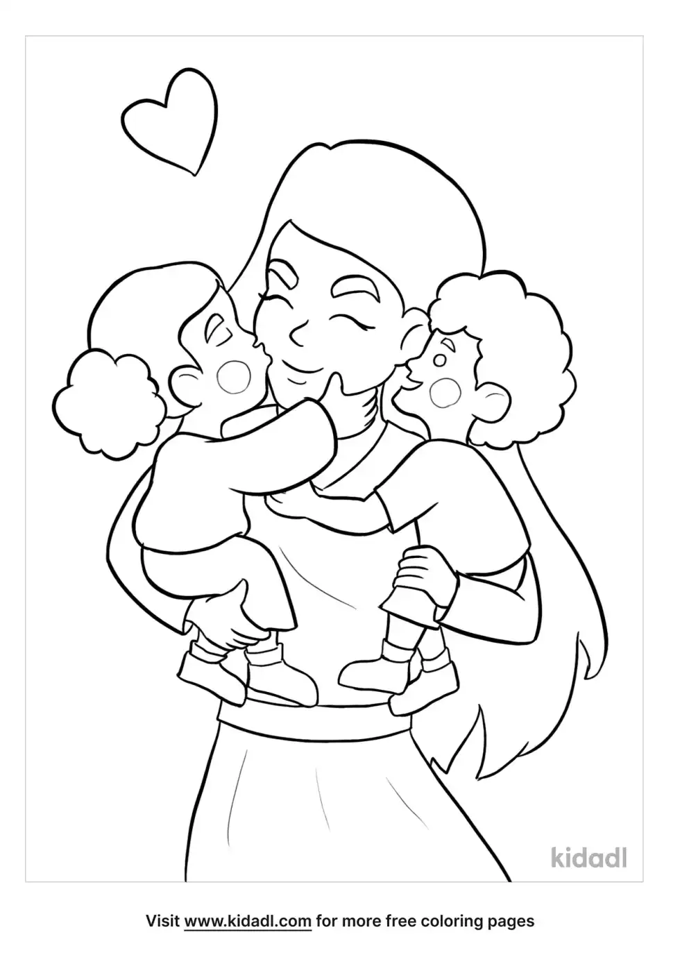 Single Mother Coloring Page