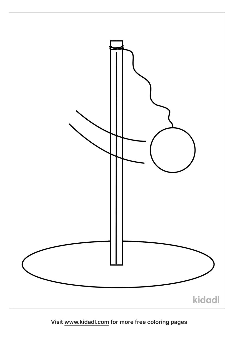 Tetherball Coloring Page