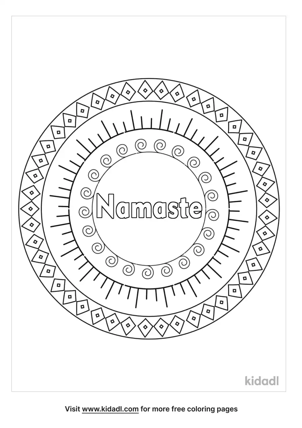 Namaste Coloring Page