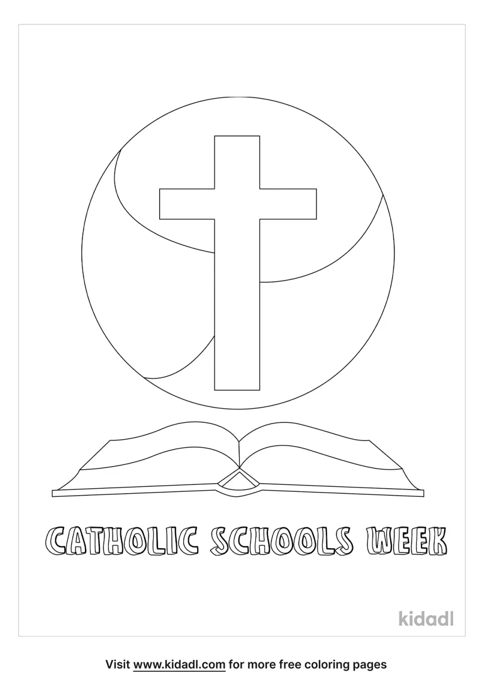 Catholic Schools Week Logo Coloring Page 