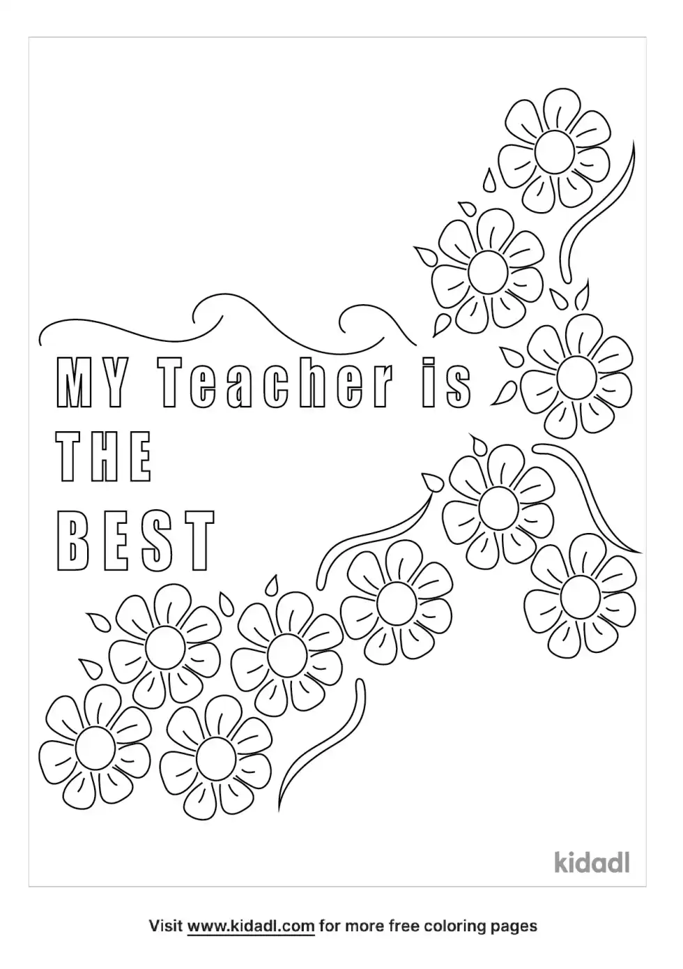 World's Best Teacher Coloring Page
